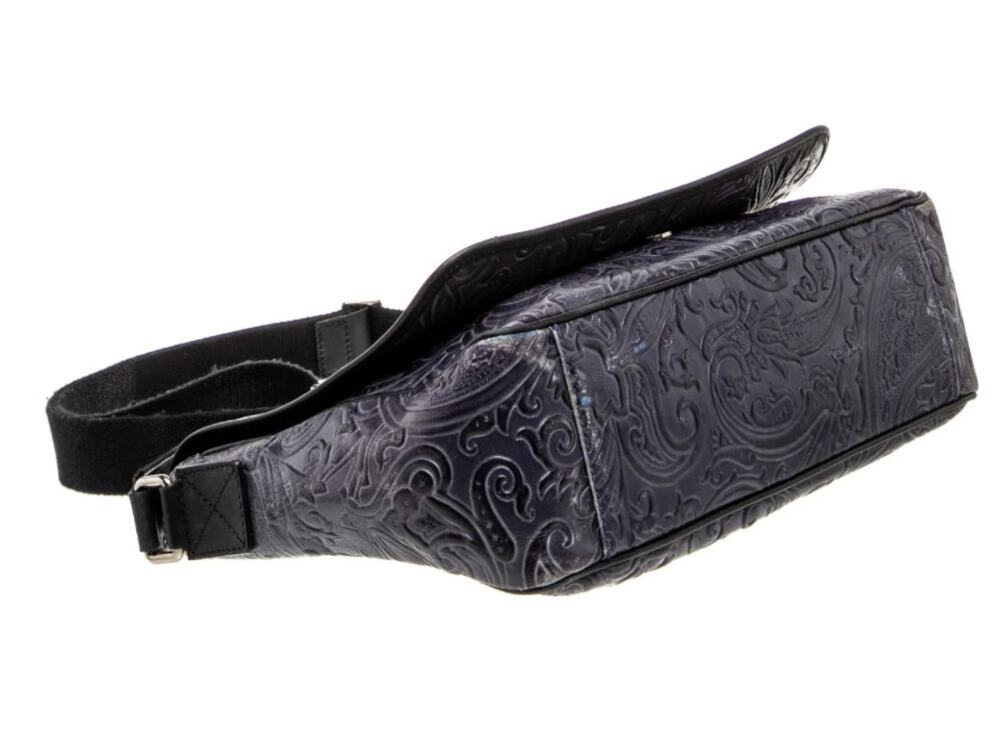 Etro Like New Leather Messenger Bag